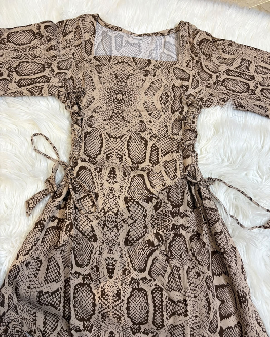 Desert Python Side Corset Kurti