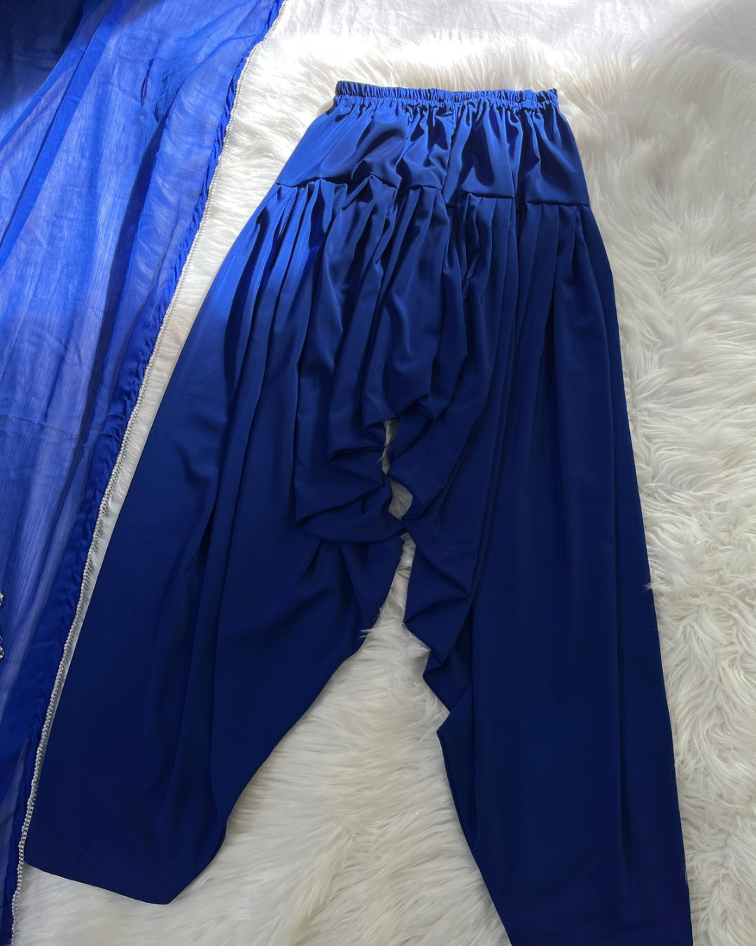Dark Blue | Double georgette Patiyala suit