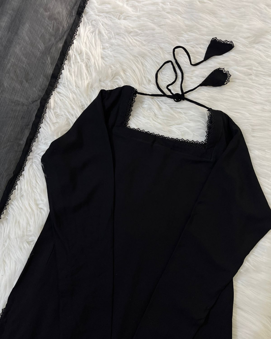 Black Patiyala Suit - 3 Pcs