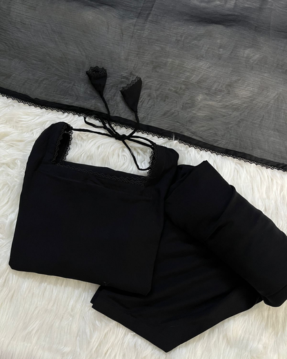 Black Patiyala Suit - 3 Pcs