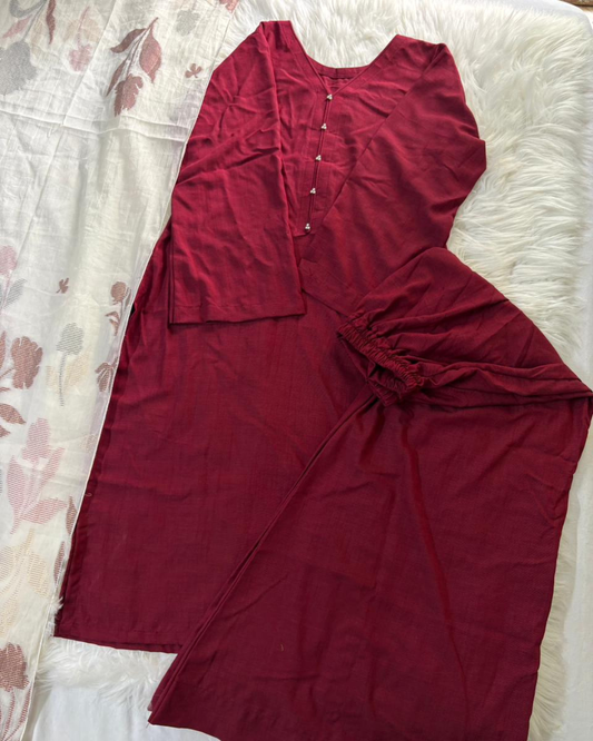 Mehru Lawn With Plazzo & Dupatta - 3 Pcs