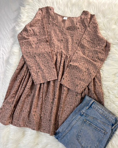 Coffee Brown Chikankari Kurti
