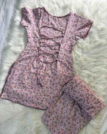 Soft Pink Floral Lawn Printed Suit- 2 Pcs