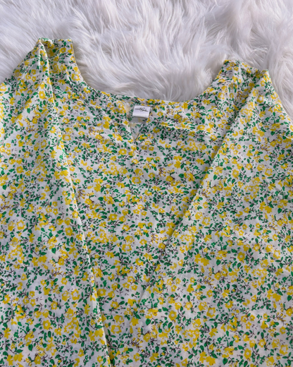 Yellow Floral Lawn Printed 2 Pc Suit - Summer Arrivals