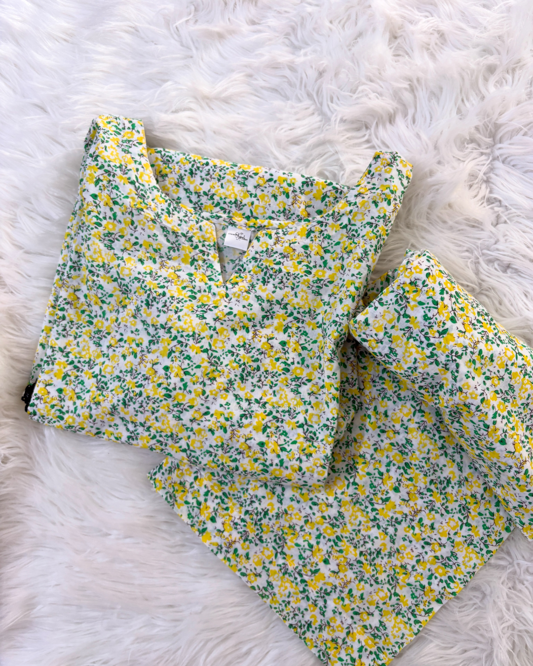 Yellow Floral Lawn Printed 2 Pc Suit - Summer Arrivals