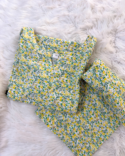 Yellow Floral Lawn Printed 2 Pc Suit - Summer Arrivals