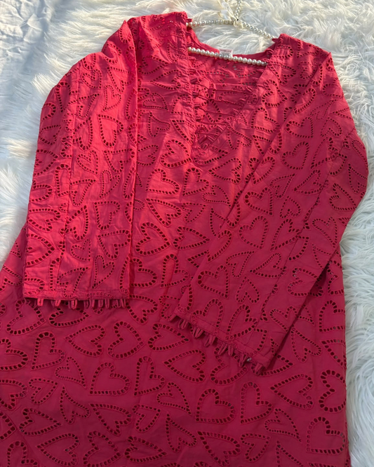 Heartbeat Hot Pink Kurti