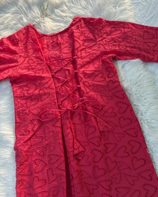 Heartbeat Hot Pink Kurti