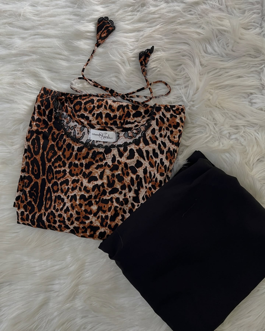 Cheetah Print Kurta - Plazzo 3 Pcs Set