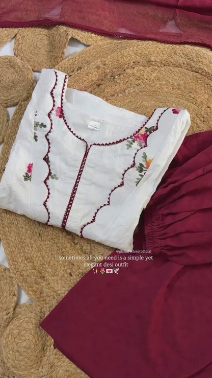 Laila - Chikankari Farshi Set 3 Pc