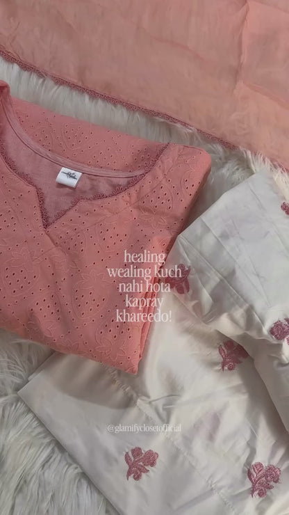 Peach Strawberry Farshi Set - 3 PC