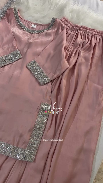 Jahan’aara Rose Gold Sheesha Silk - 3 Pc