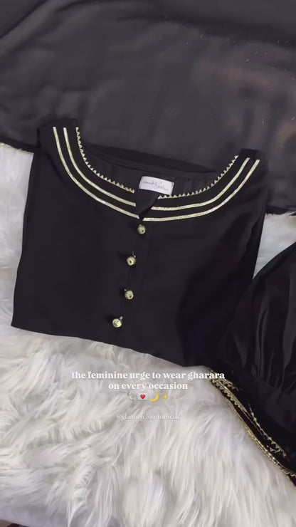 Gharara Set | Chiffon with Gotta Detailing 3 Pcs